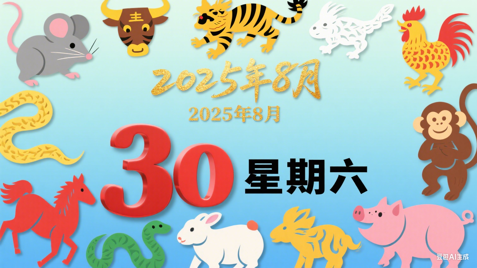 2025年8月30日 (星期六)黄历